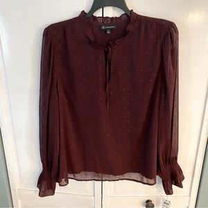 INC Sheer sleeved blouse